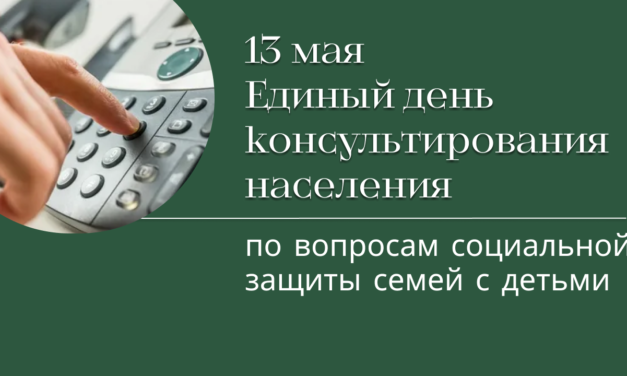 Единый день консультирования населения по вопросам государственной поддержки семей с детьми