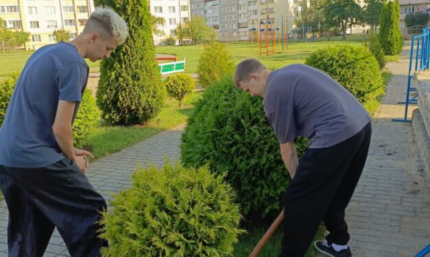 Временная трудовая занятость молодежи в свободное от учебы на базе ГУО «Средняя школа № 3 им. В.А.Рудого» г.Щучин